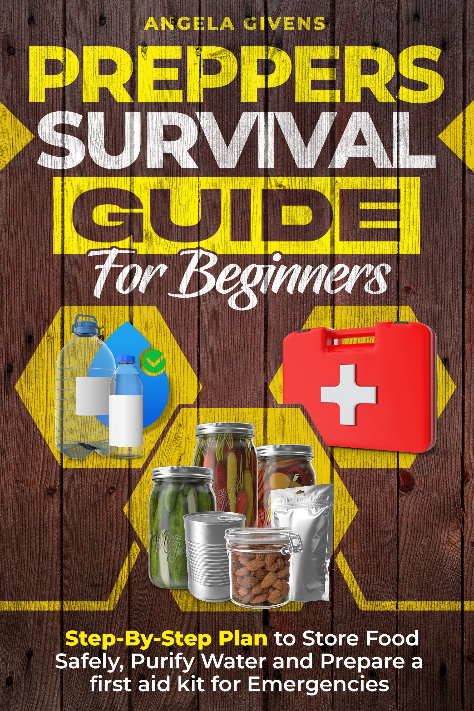 Design a cover that is for a preppers survival guide for Beginners