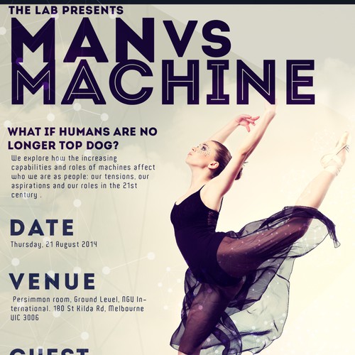 Man Vs Machine Fine Arts Invitation