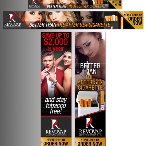 Electronic cigarette web banners 