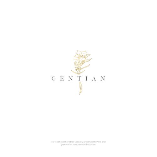 Logo design for Gentian, a new concept florist.