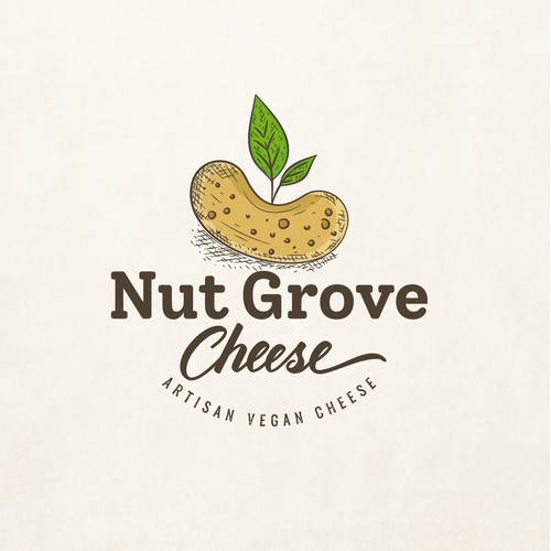 Vegan cheese artisan logo design