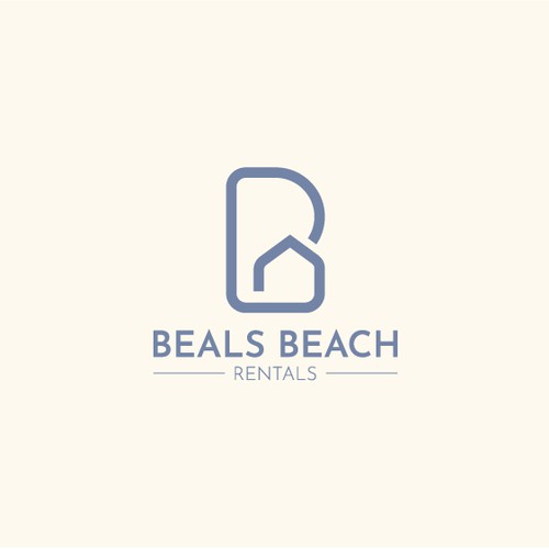 Beals Beach Rentals Minimalistic Logo Design