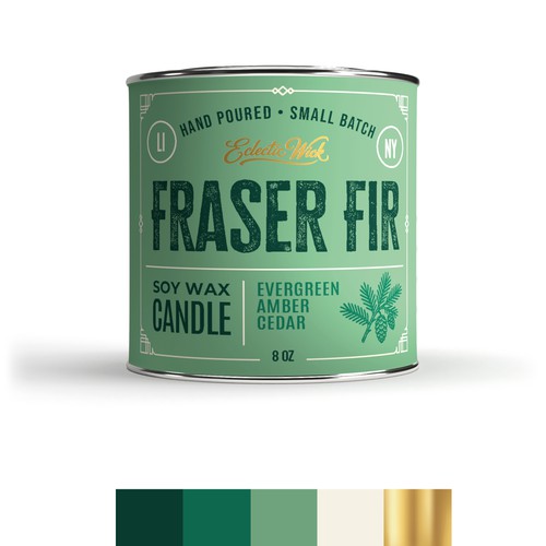 Fraser Fir – Vintage-Inspired Candle Packaging