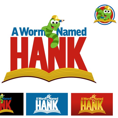 Bring the latest children's story to life with a logo creation for A Worm Named Hank