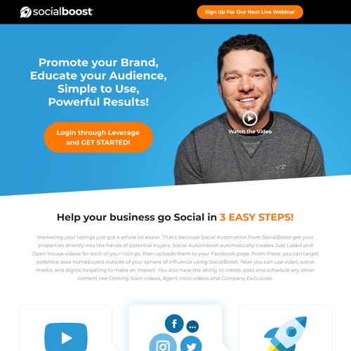 Social Boost Landing Page