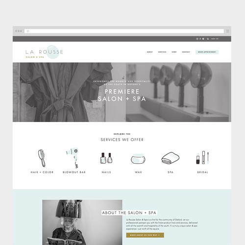 Website Redesign for a Salon + Spa