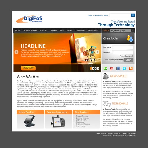 Global B2B website craves contemporary flair
