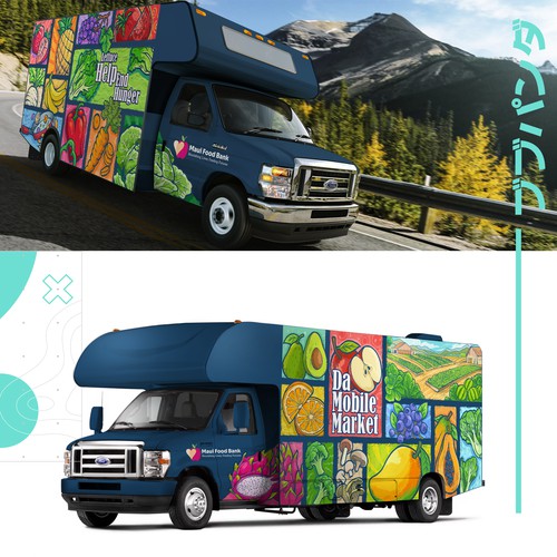 Vehicle Wrap: Maui Food Bank Mobile Market Trucks