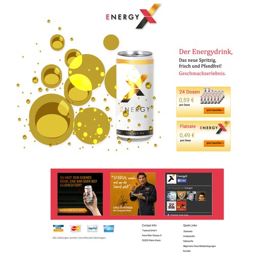 Website for Energy Drink