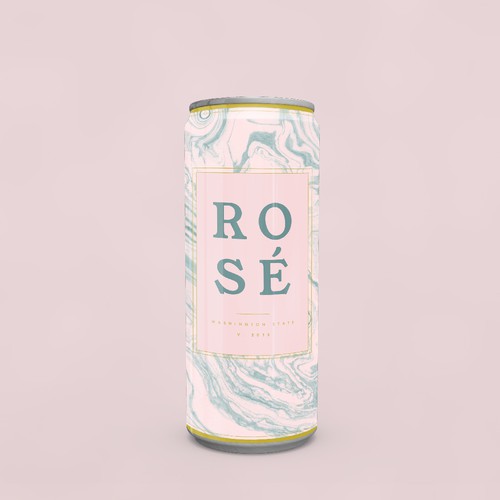 Rosé Wine Can Design