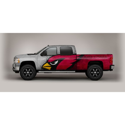 Customized Arizona Cardinals Pickup Truck