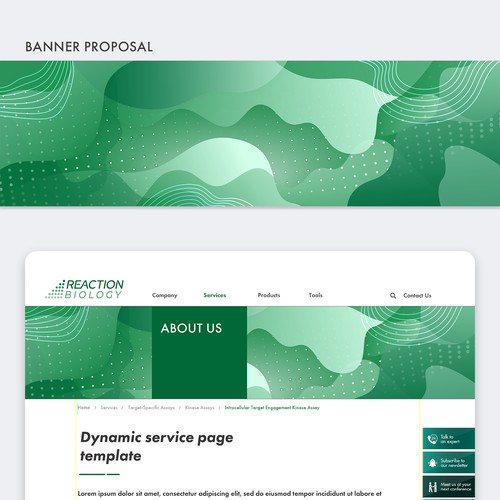 Abstract Banner concept for a Drug Research Firm