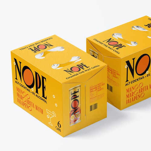 Box design for non-alcoholic cocktail brand