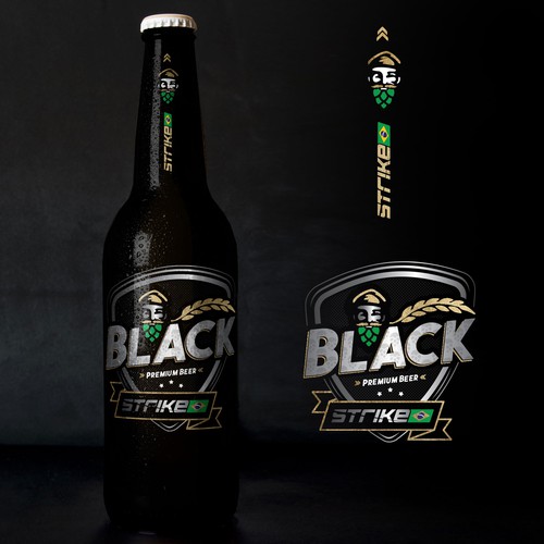 BLACK BEER LABEL for Strike Brasil