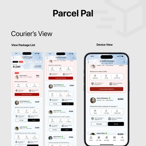 Traveler-powered, Peer-to-peer International Delivery App