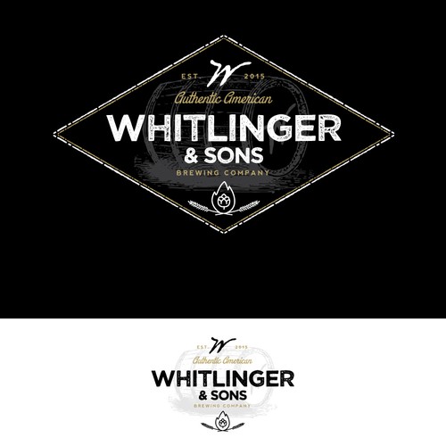 Startup Craft Brewery Logo - Whitlinger & Sons