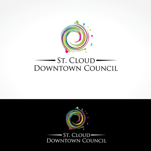 Create a vibrant logo for a Downtown Council