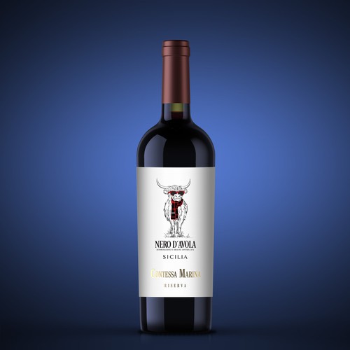 NERO D'AVOLA wine label design