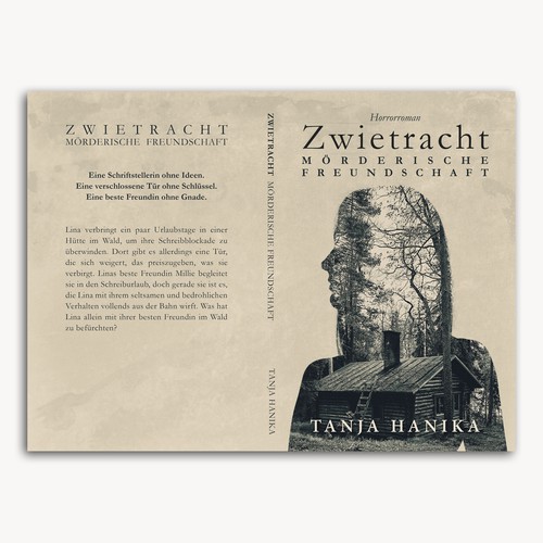 Book cover design for horror novel 