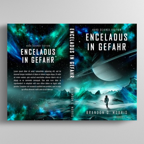 Hard science fiction novel cover design
