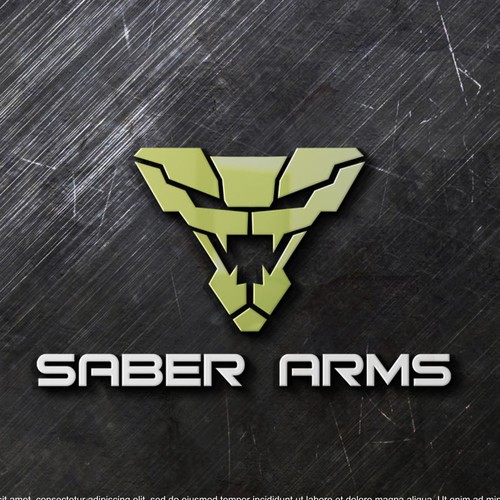 Simple and strong snake head logo for Saber Arms Company