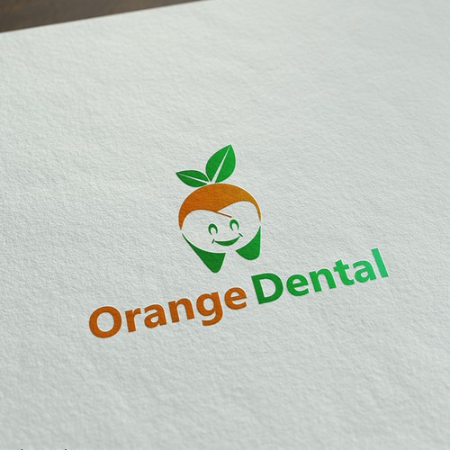Fun logo for orange dental.