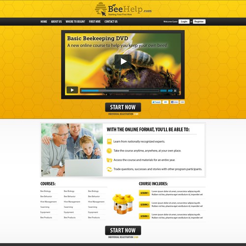 Awesome Designer Needed To Help This Ugly Beekeeping Website's Home Page - BeeHelp.com