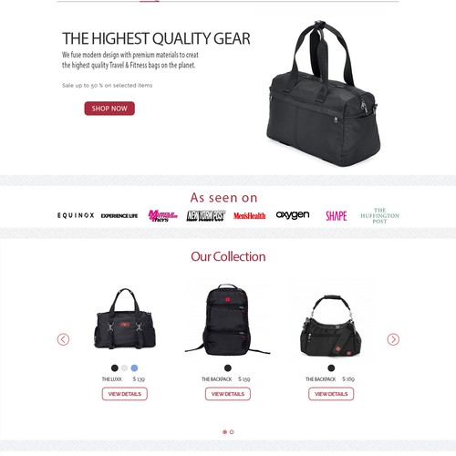 Webdesign for eCommerce site