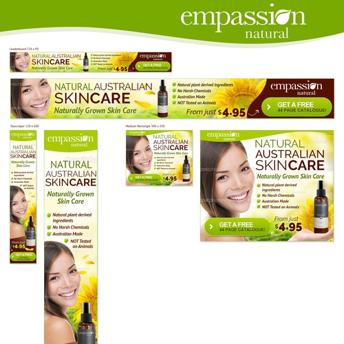 Banner Ads Design - Natural Skin Care 
