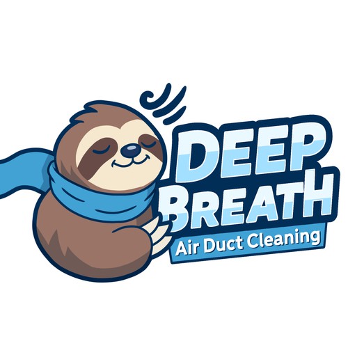 Deep Breath – Air Duct Cleaning Mascot Logo Design