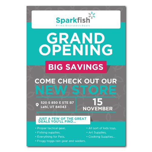 Store opening event flyer