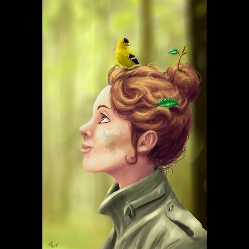  Whimsical portrait book cover