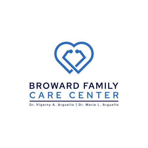 Geometric shape logo for care center 