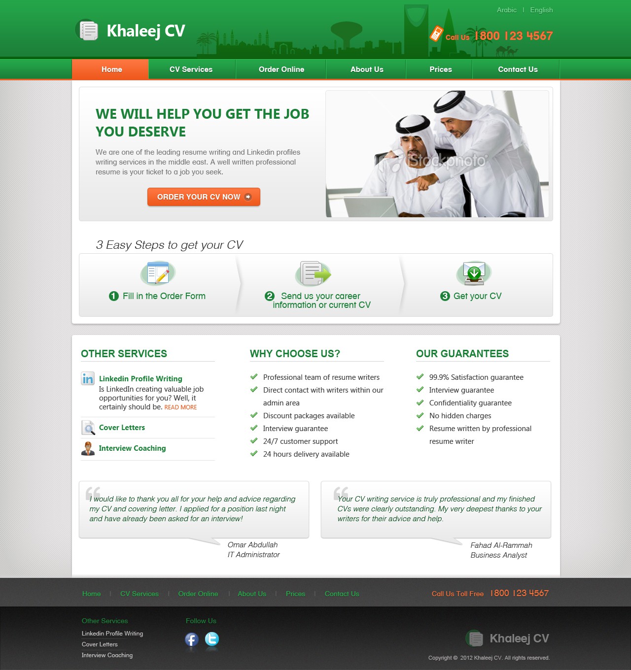 Website DESIGN for CV writing service! Guaranteed :)