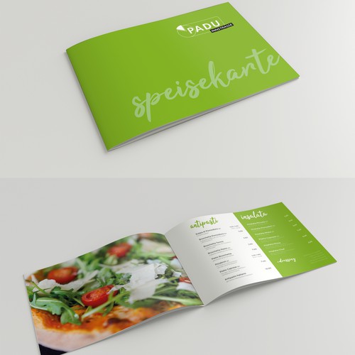 Fresh redesign of Pizzeria menu