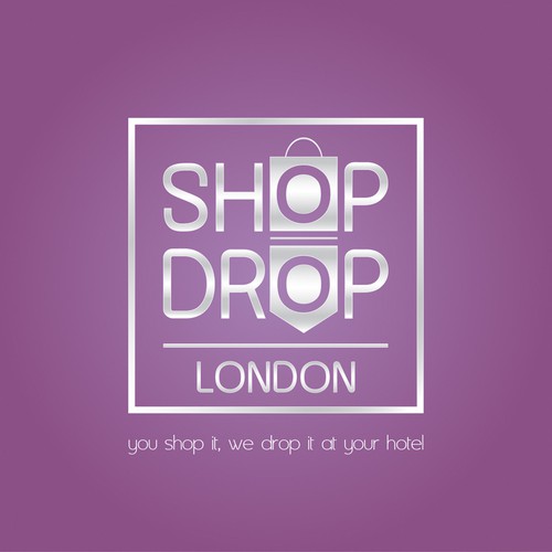 logo and business card for SHOP DROP LONDON
