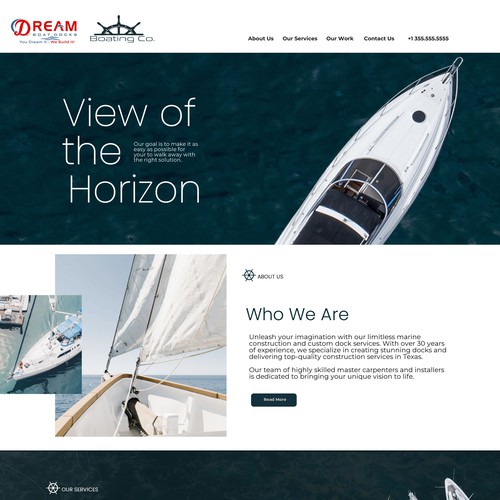 Yacht purchasing custom WordPress site.
