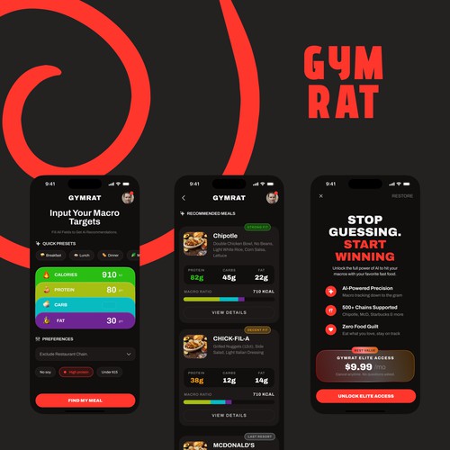 GYM RAT - Diet and tracking 