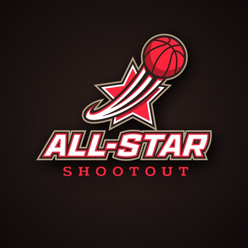 Bold logo for basketball game