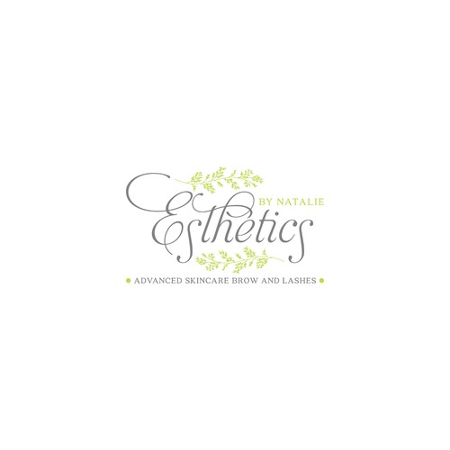 All Natural Spa business branding logo for Esthetics by Natalie