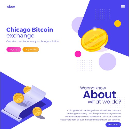 A Fancy Landing Page for Crypto Currency Exchange Wesbite