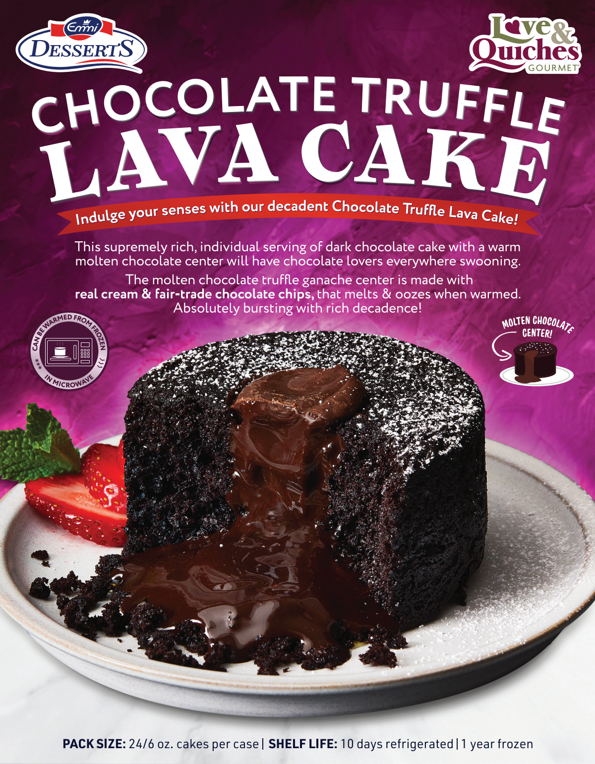 (2024) 6 oz. Molten Chocolate Lava Cake POS