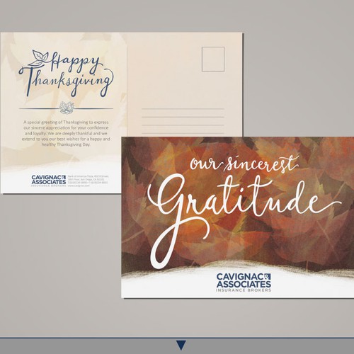 Company Thanksgiving Card