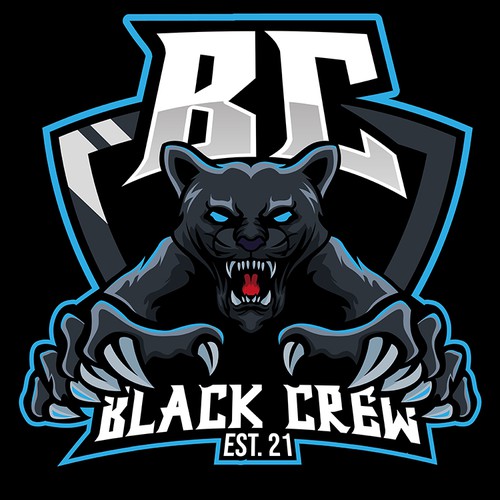 Black Crew Mascot Logo
