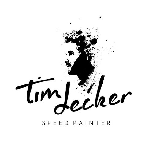 Artistic logo concept for speed painter