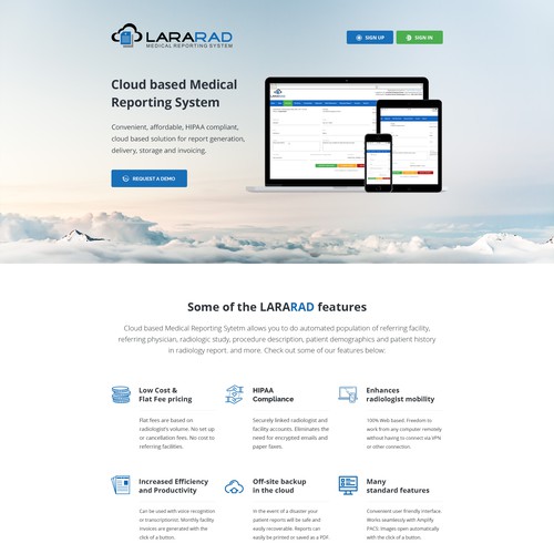 Redesign of Medical Reporting Website