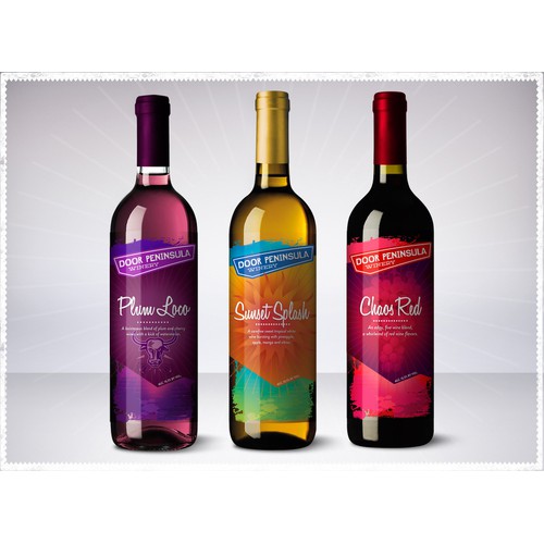 Wine label design for fun and modern blend