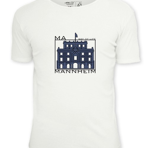 T-shirt mannhetm for the university