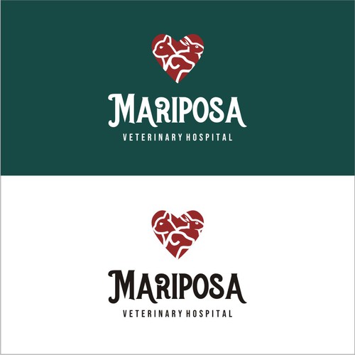 Mariposa Veterinary Hospital Logo Design