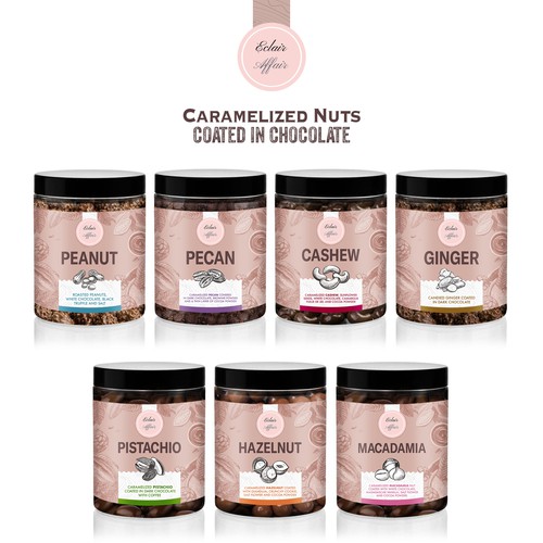 Label design for the chocolate packaging